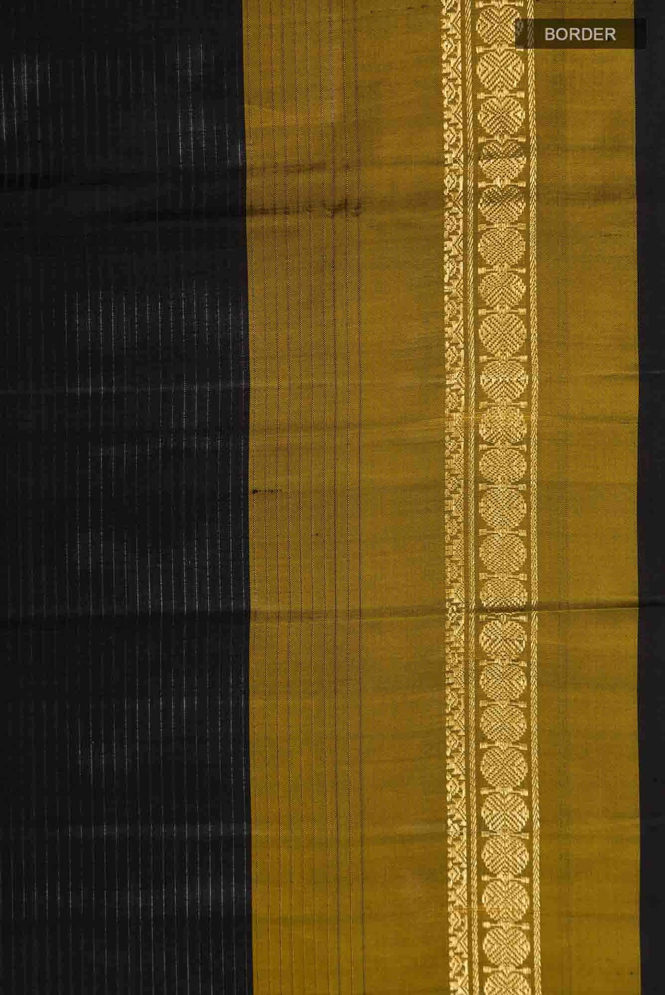 Black Kanchipuram Silk Saree