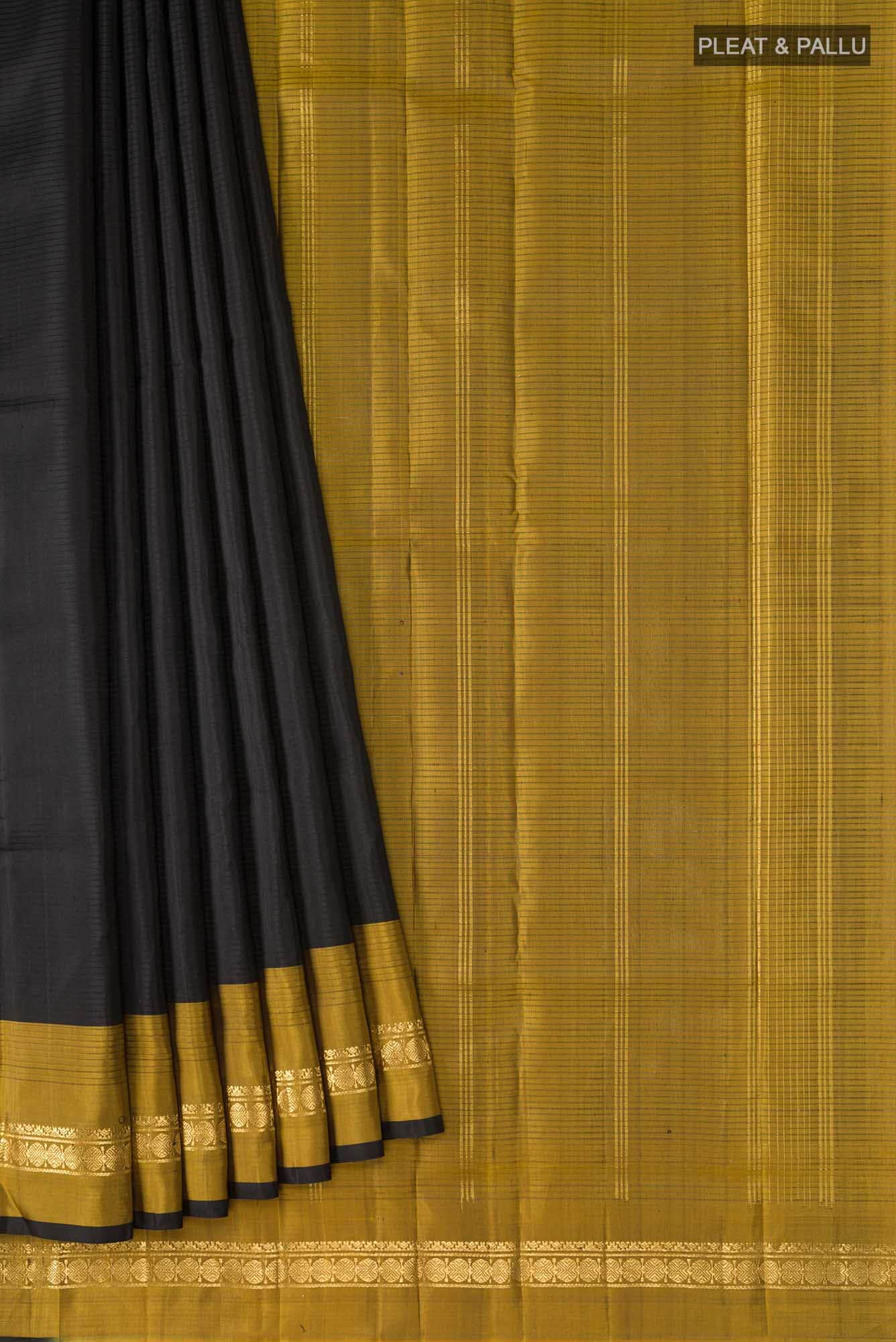 Black Kanchipuram Silk Saree