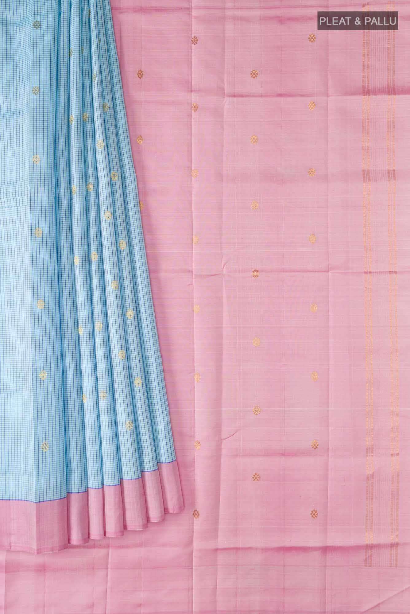 Light Blue Kanchipuram Silk Saree