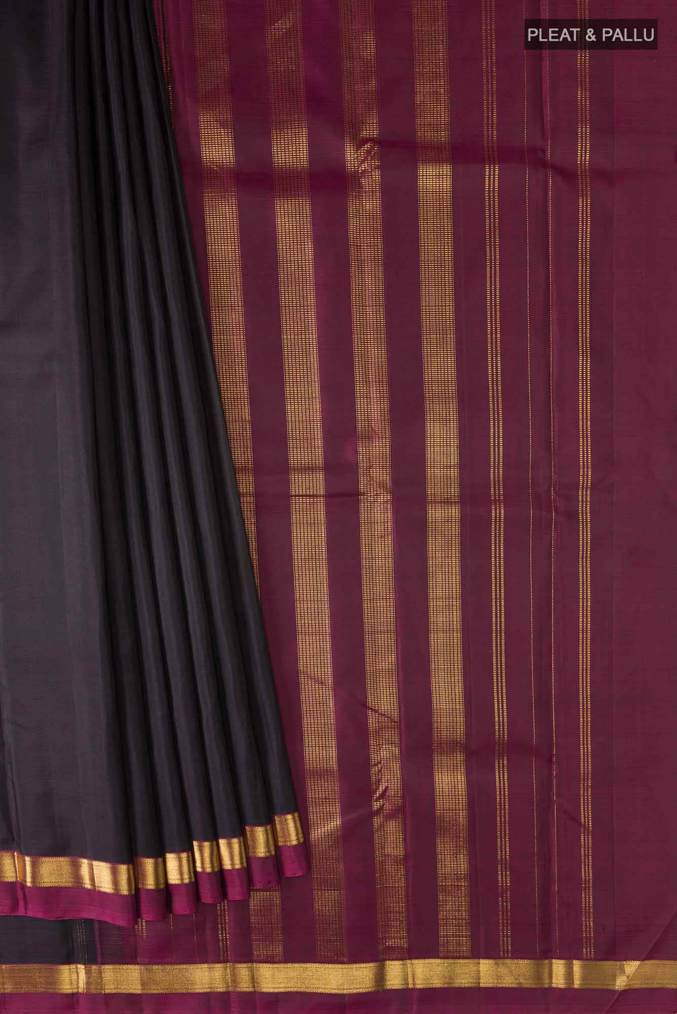 Black Kanchipuram Silk Saree