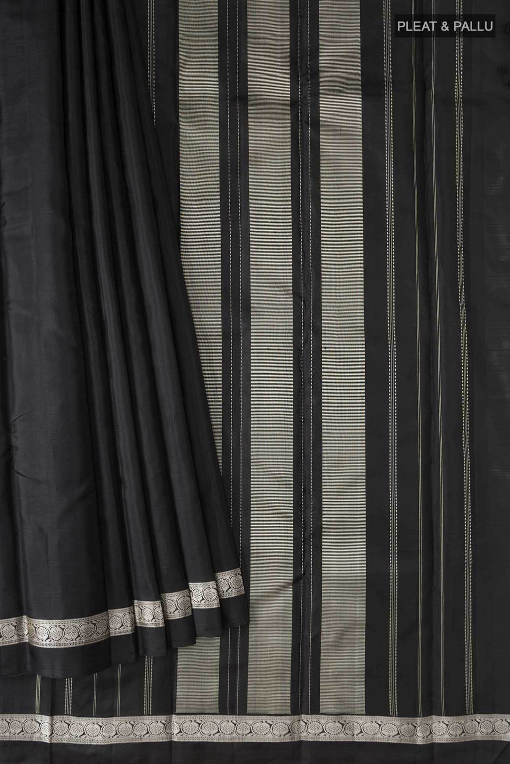 Black Kanchipuram Silk Saree