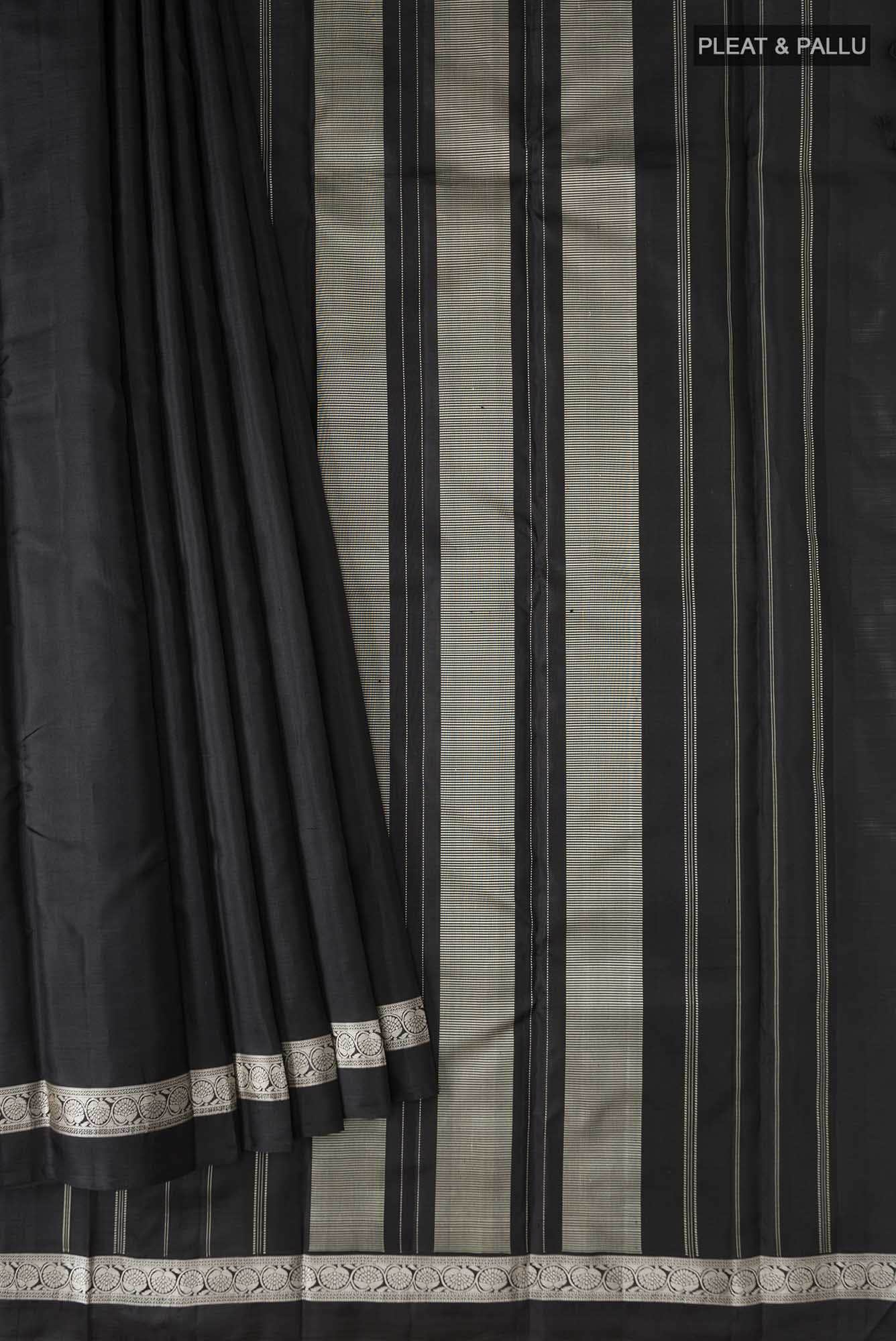 Black Kanchipuram Silk Saree