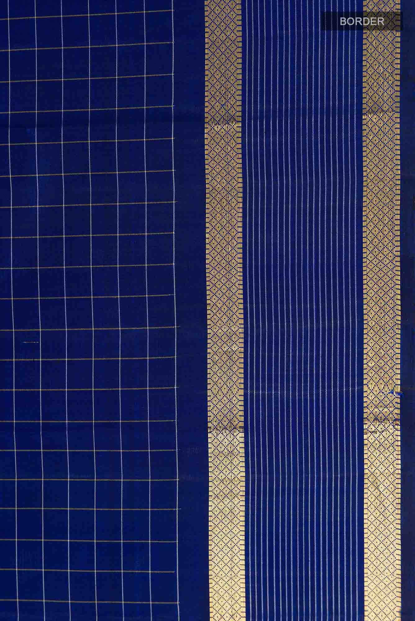 Blue Kanchipuram Silk Saree