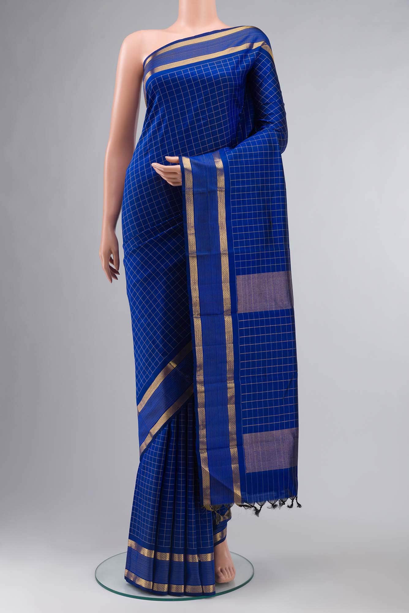 Blue Kanchipuram Silk Saree