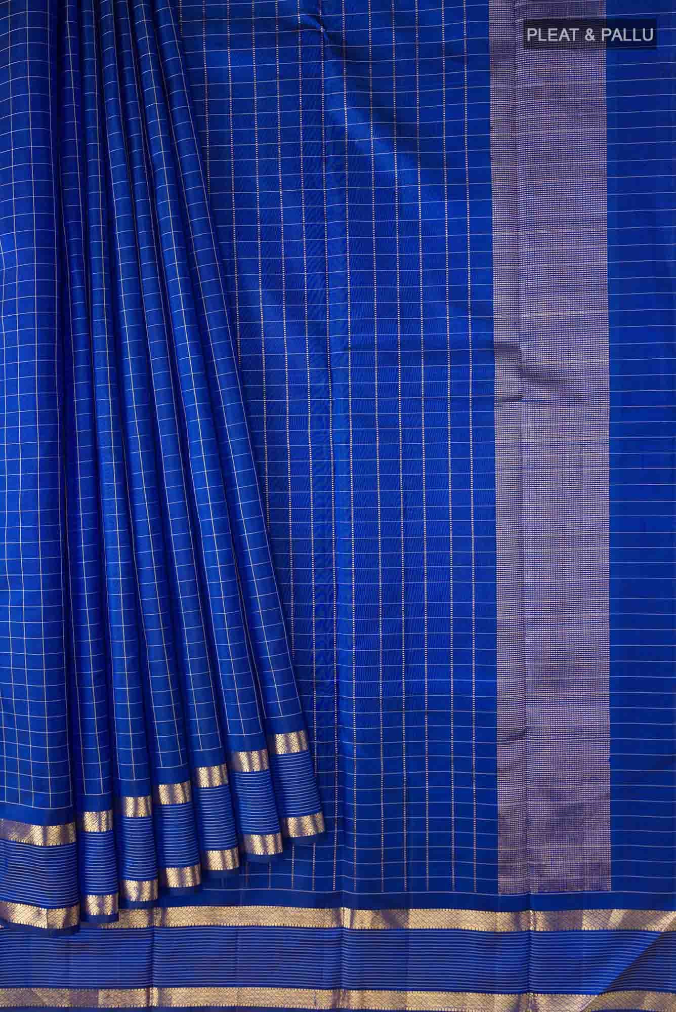 Blue Kanchipuram Silk Saree