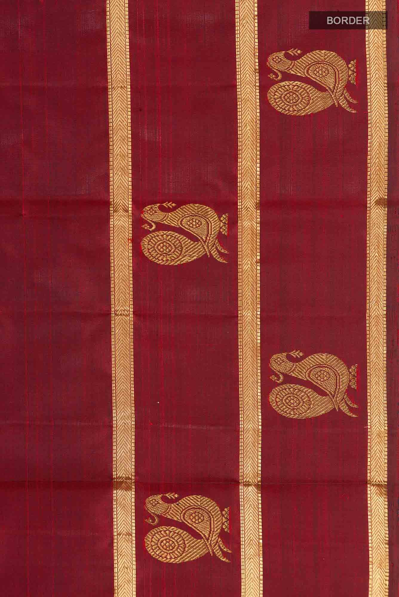 Maroon Kanchipuram Silk Saree