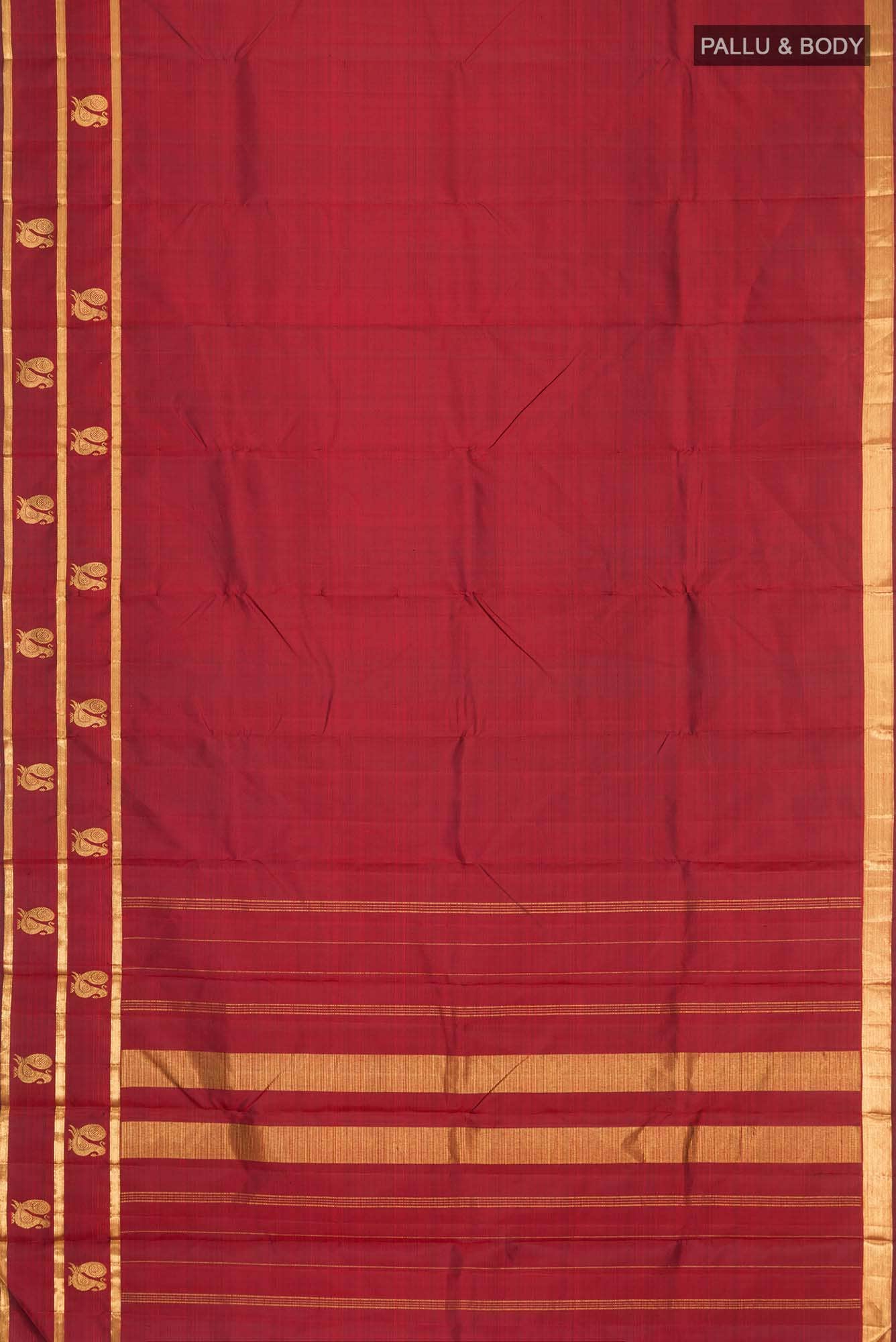 Maroon Kanchipuram Silk Saree