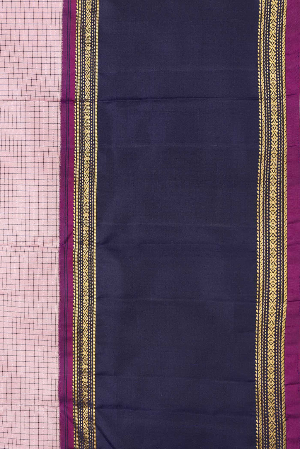 Pure Silk Pure Zari Pink Dual Tone Kanchipuram Saree