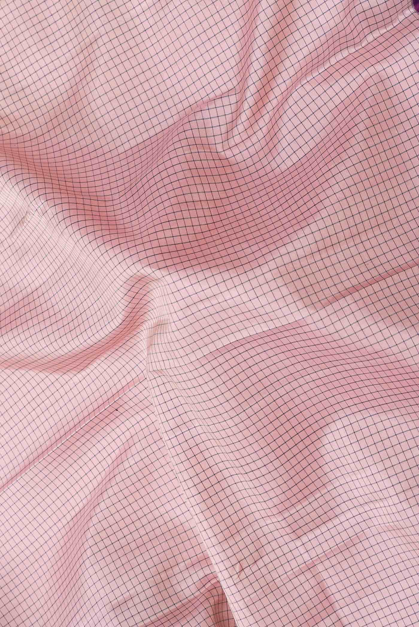 Pure Silk Pure Zari Pink Dual Tone Kanchipuram Saree