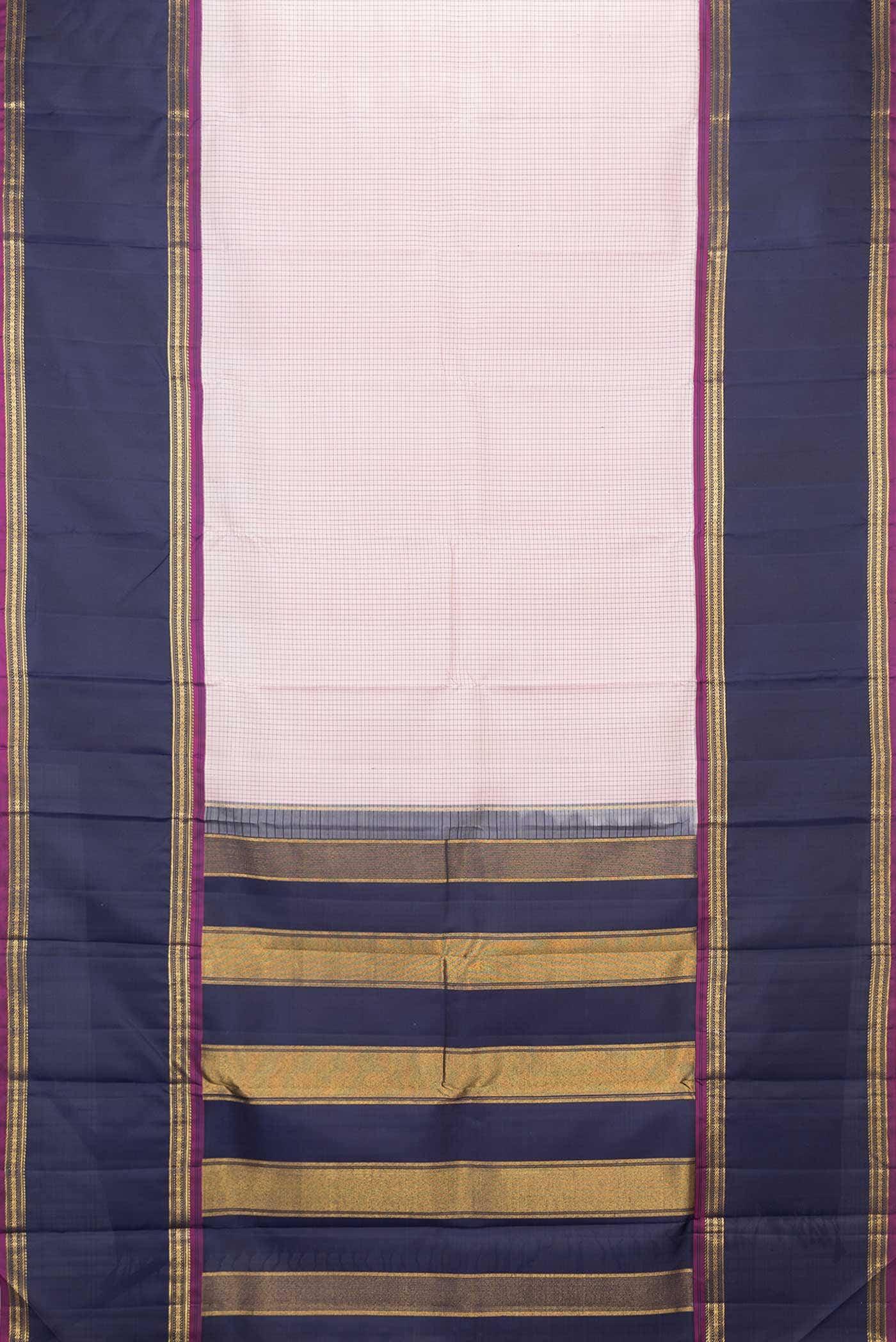 Pure Silk Pure Zari Pink Dual Tone Kanchipuram Saree