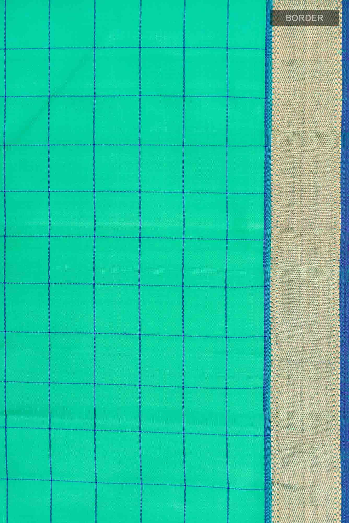 Sea Green Kanchipuram Silk Saree