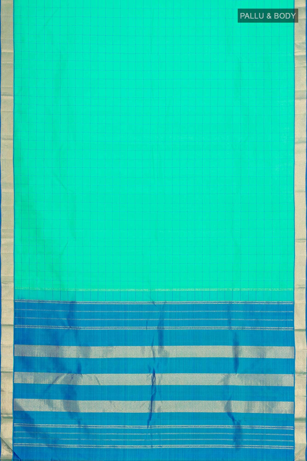 Sea Green Kanchipuram Silk Saree
