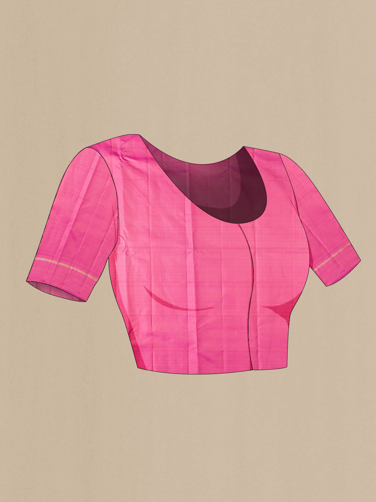 Peach with Green Dual Tone Kanchipuram Silk Saree