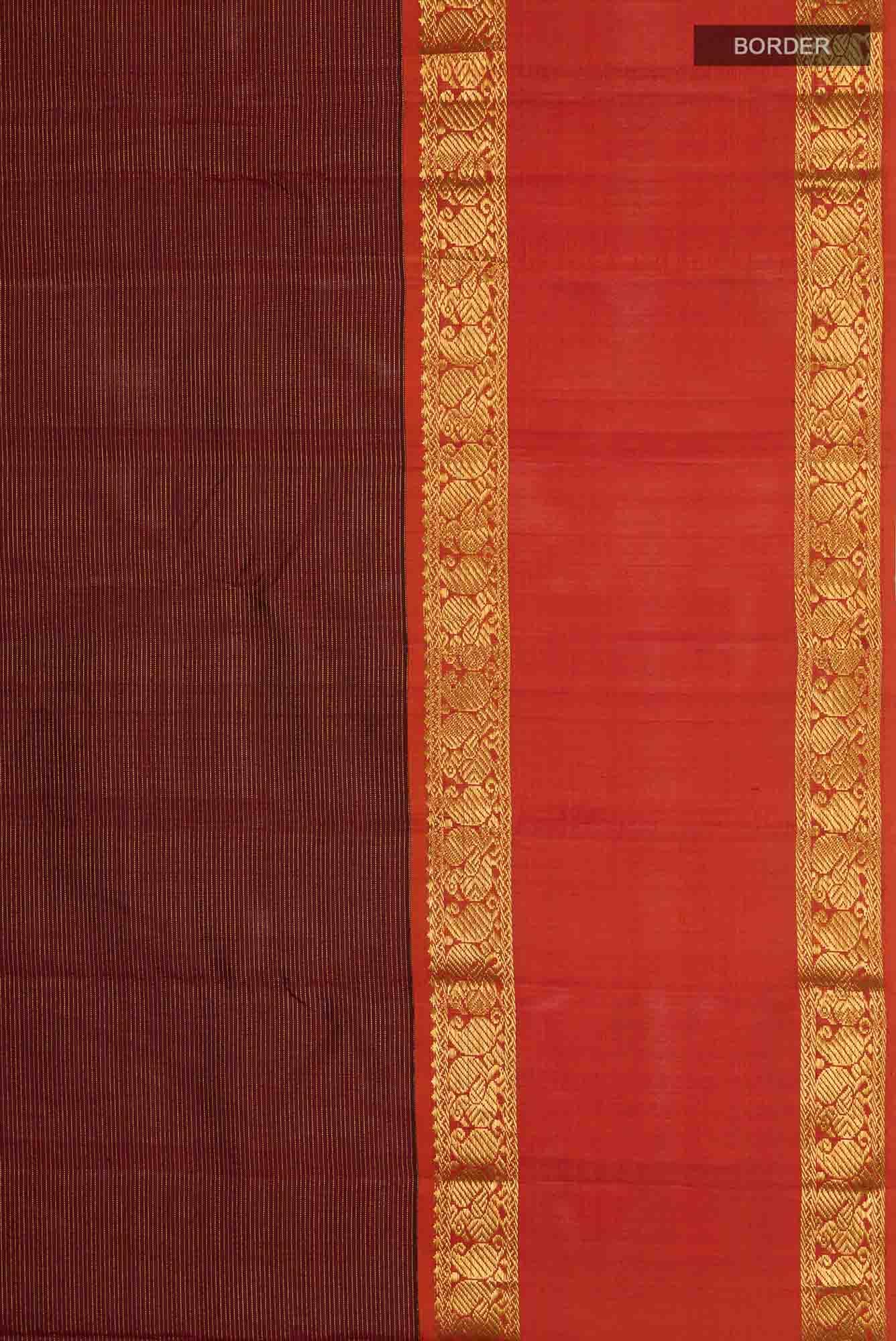 Maroon Kanchipuram Silk Saree