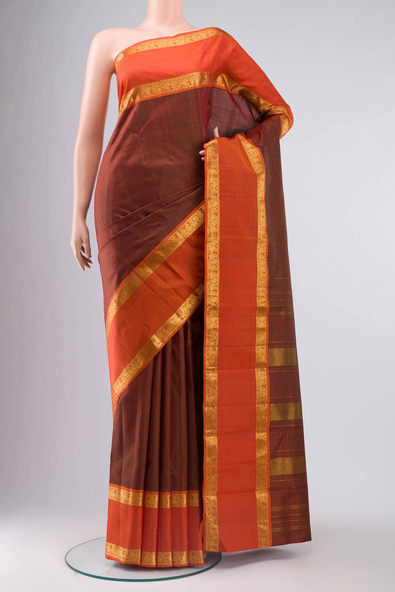 Maroon Kanchipuram Silk Saree