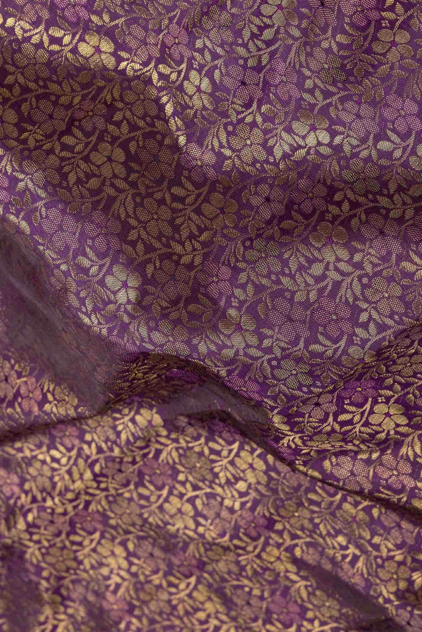 Burgundy Dual Tone Kanchipuram Silk Saree