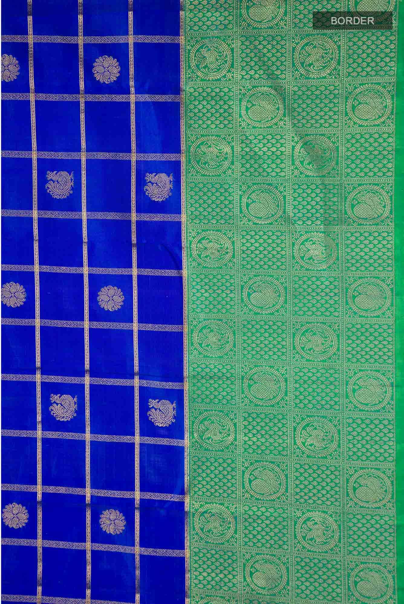 Blue Kanchipuram Silk Saree