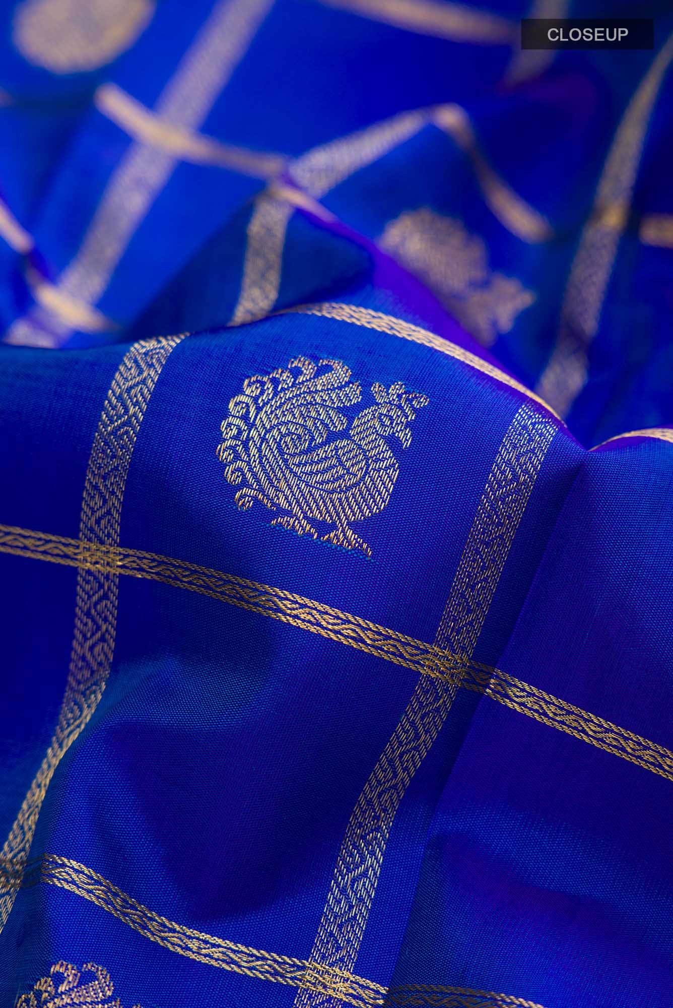 Blue Kanchipuram Silk Saree