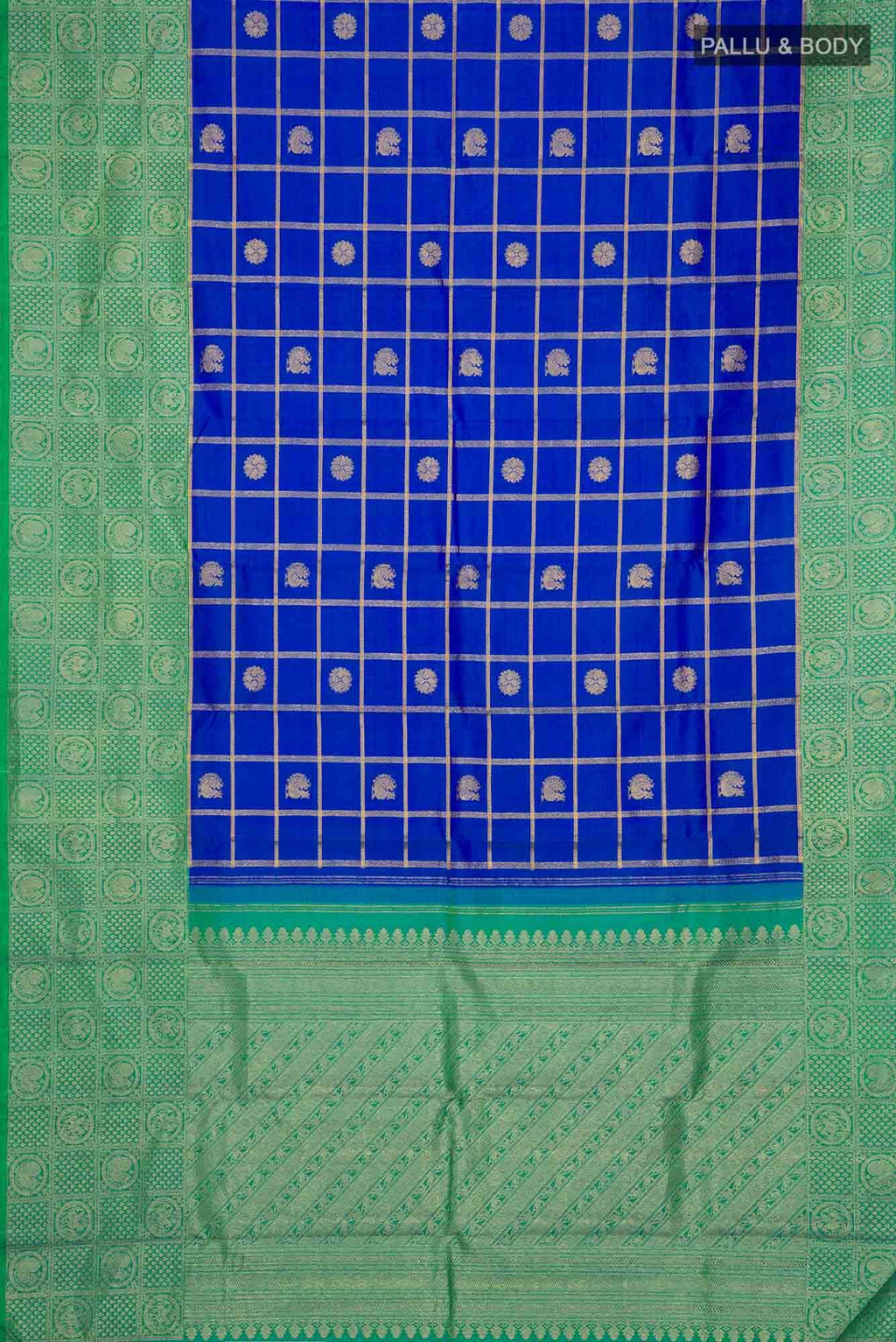 Blue Kanchipuram Silk Saree