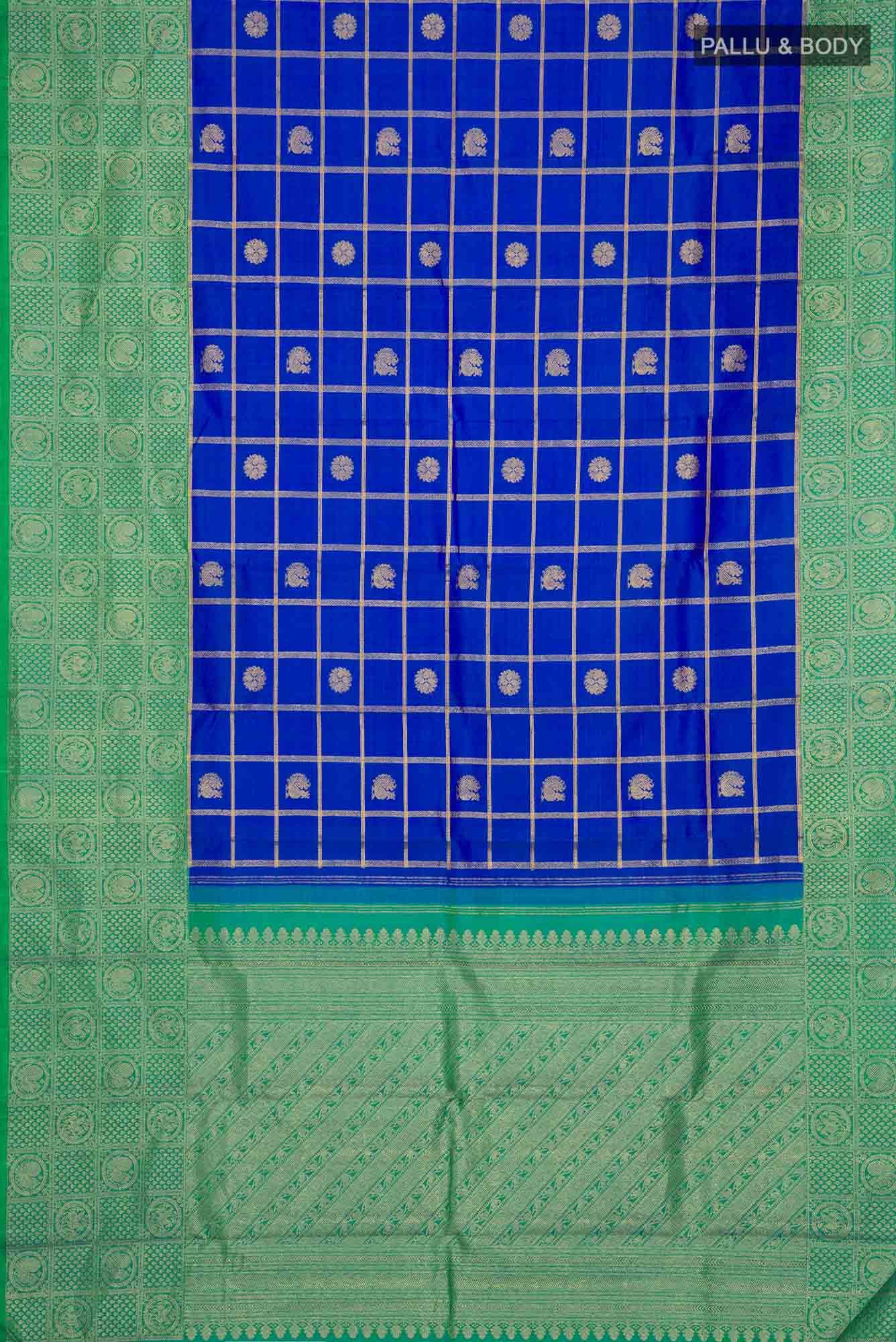 Blue Kanchipuram Silk Saree