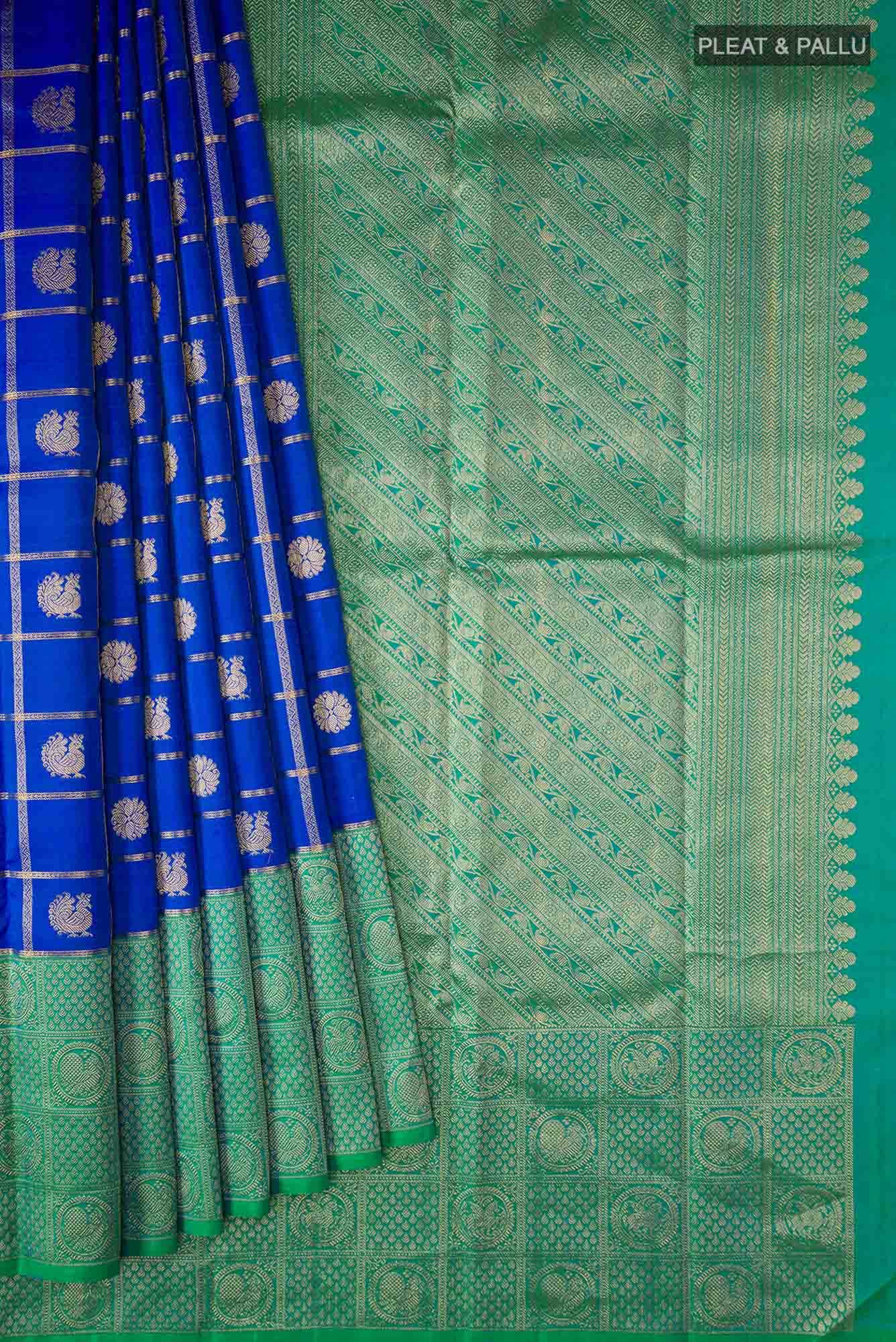 Blue Kanchipuram Silk Saree
