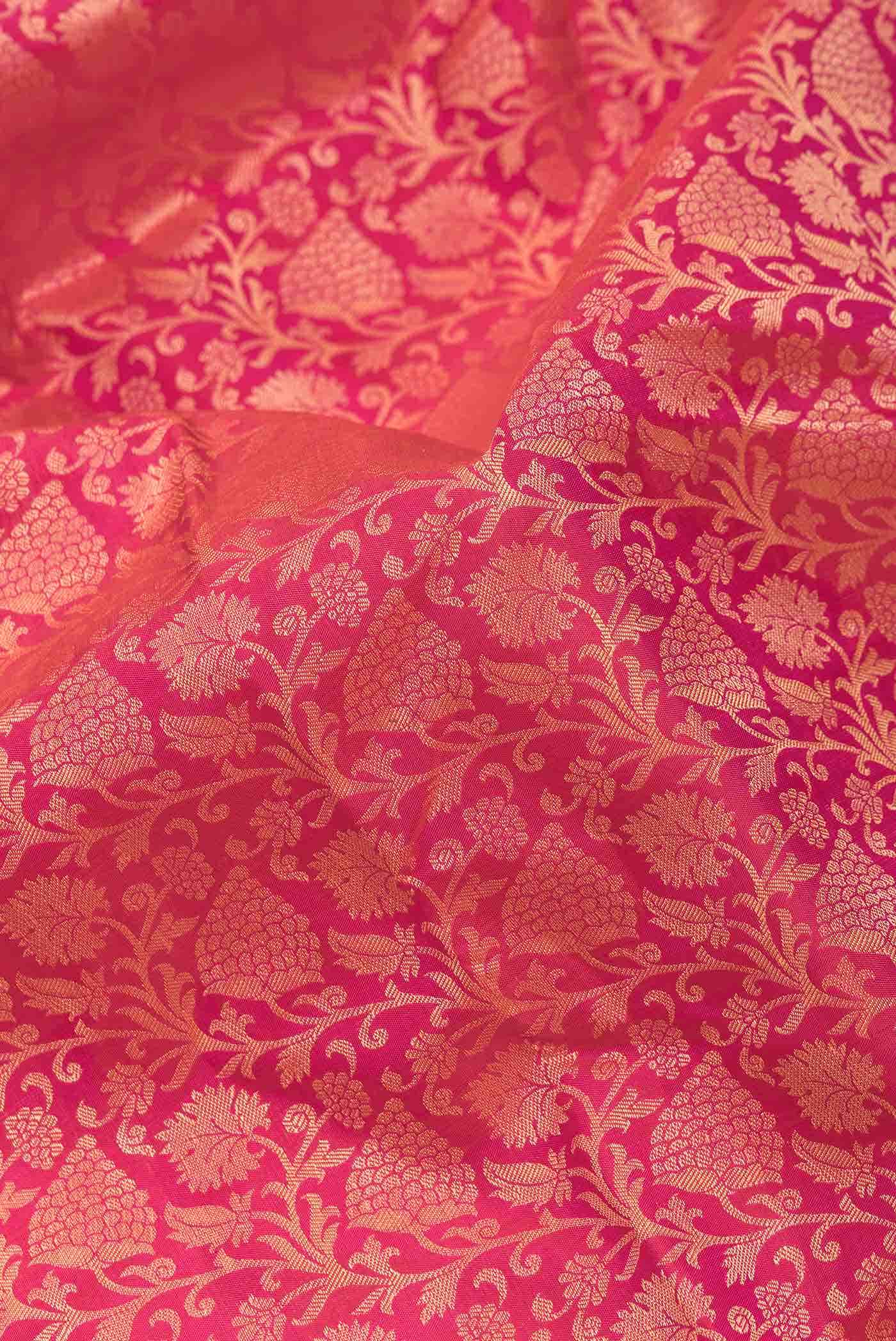 Pink Dual Tone Kanchipuram Silk Saree
