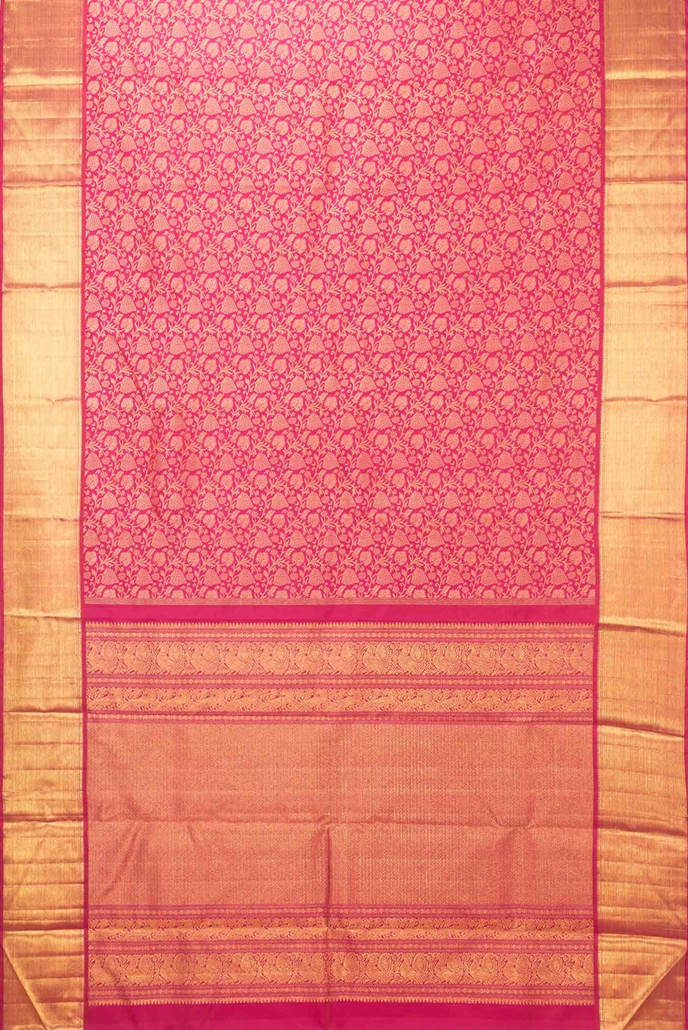 Pink Dual Tone Kanchipuram Silk Saree