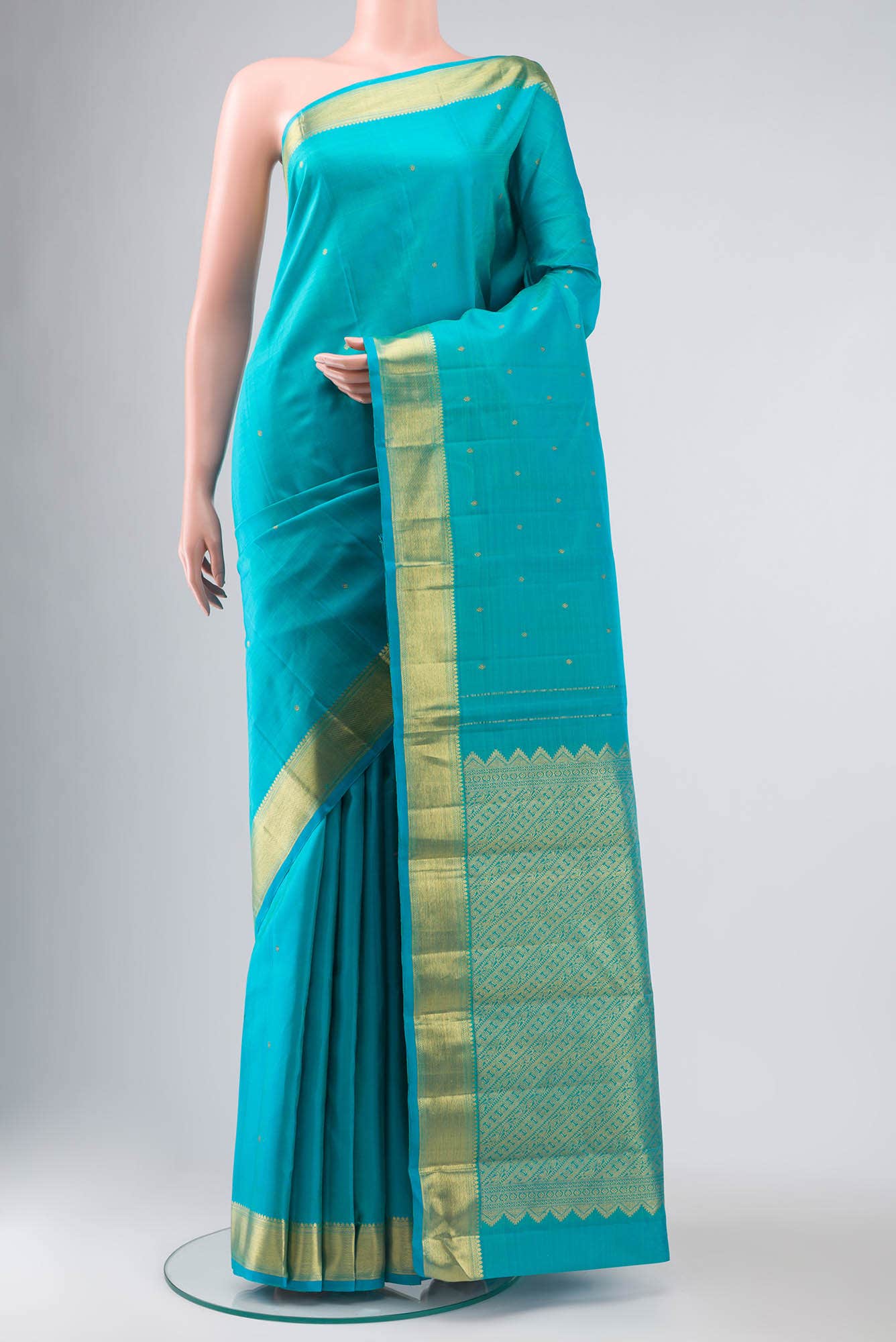 Blue Kanchipuram Silk Saree