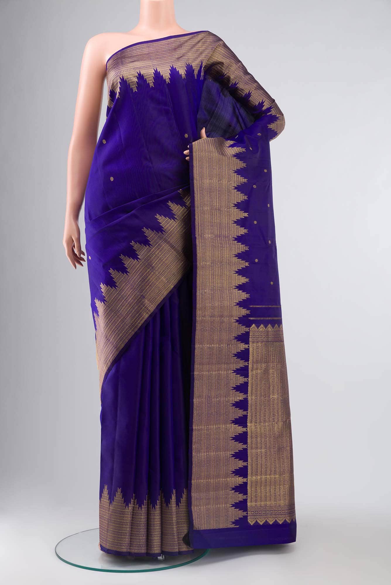 Blue Kanchipuram Silk Saree