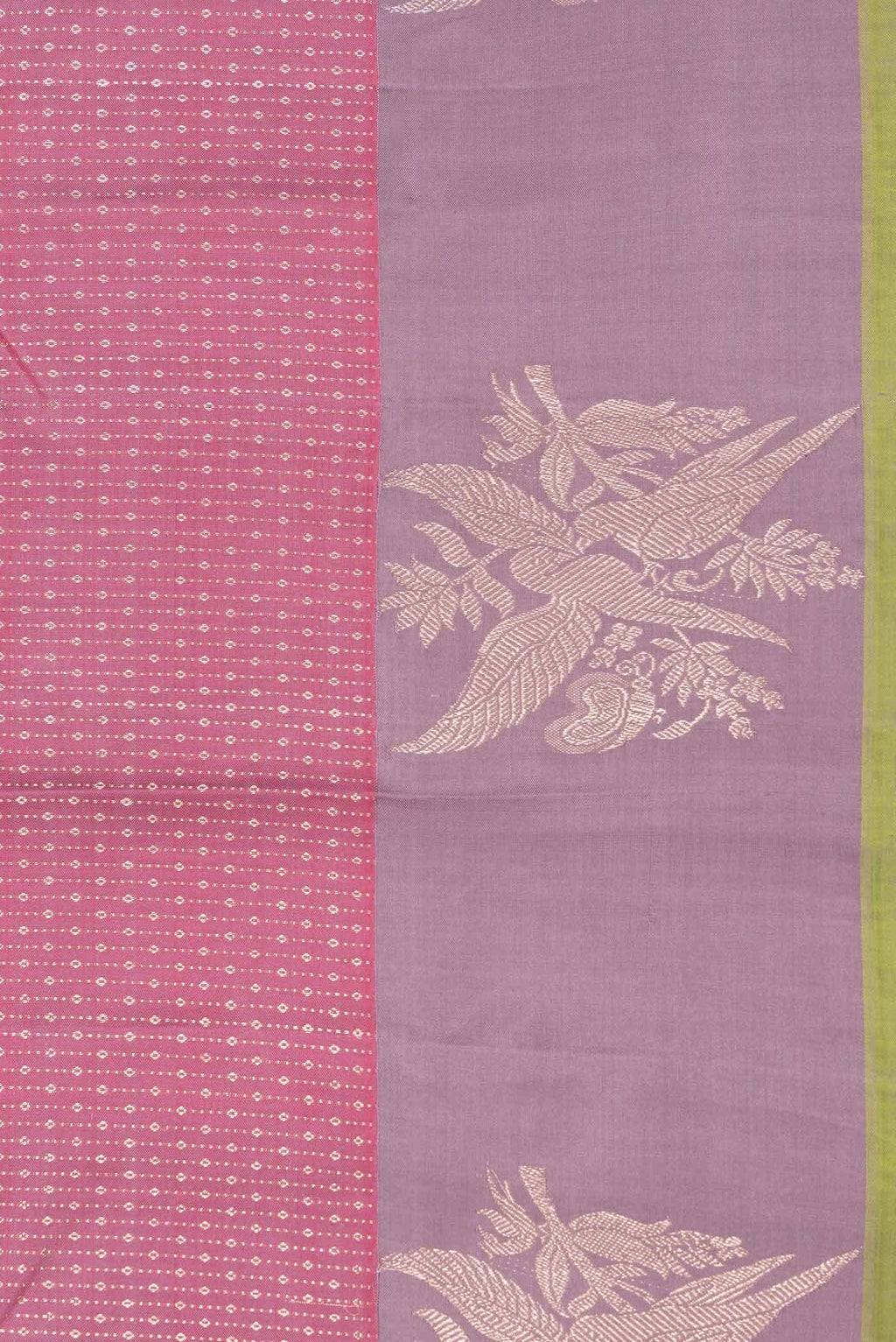 Pink Dual Tone Kanchipuram Silk Saree