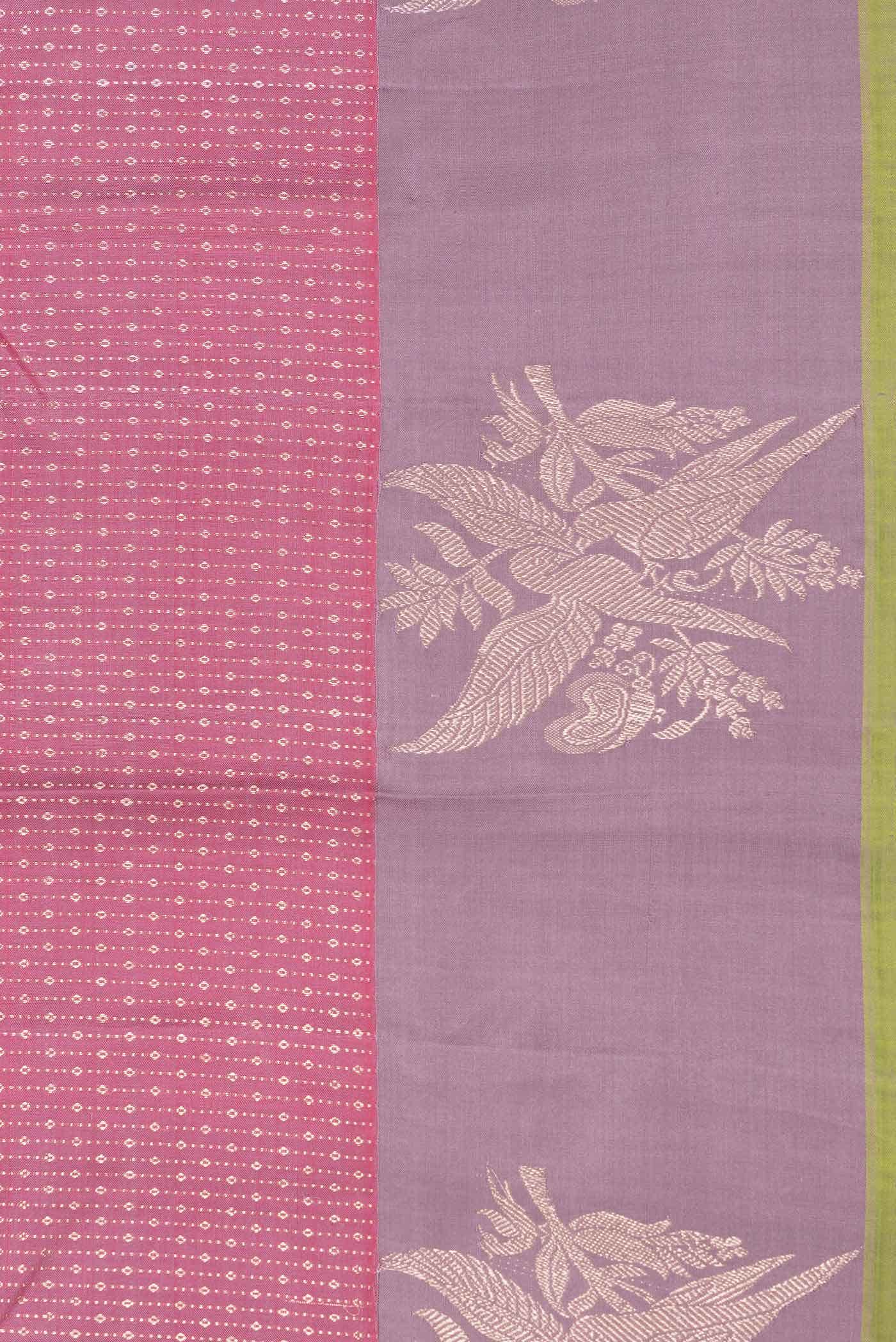 Pink Dual Tone Kanchipuram Silk Saree