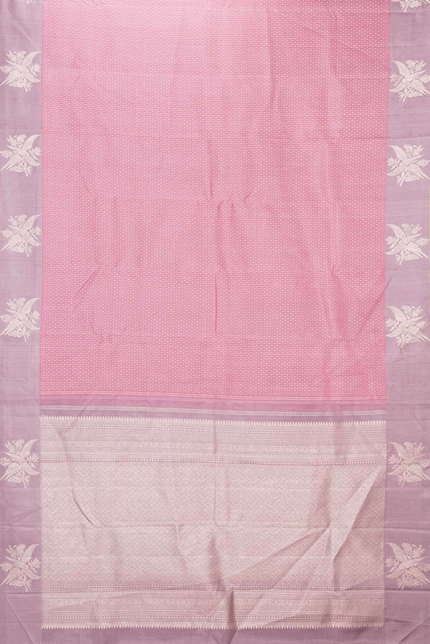 Pink Dual Tone Kanchipuram Silk Saree