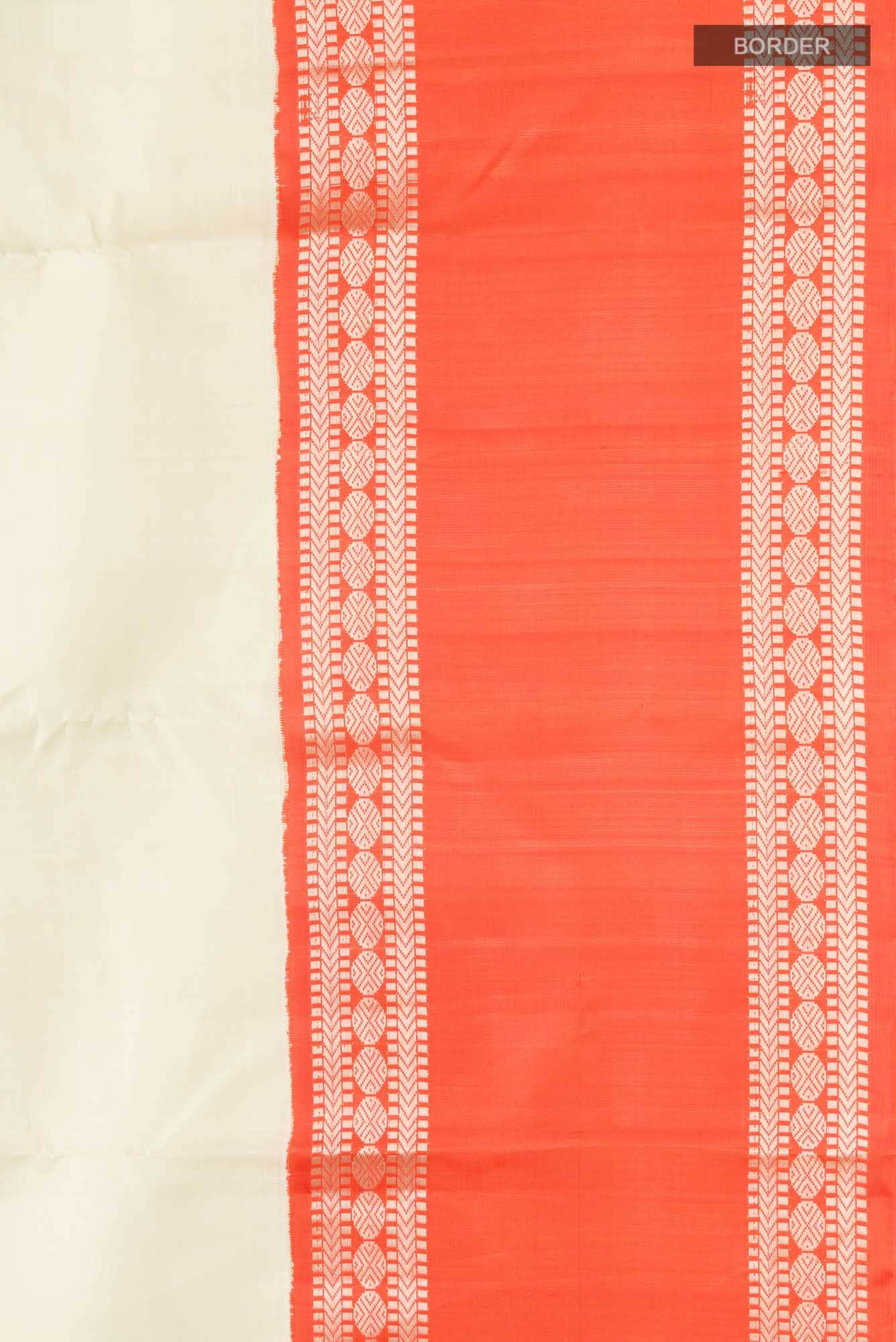 Cream Kanchipuram Silk Saree
