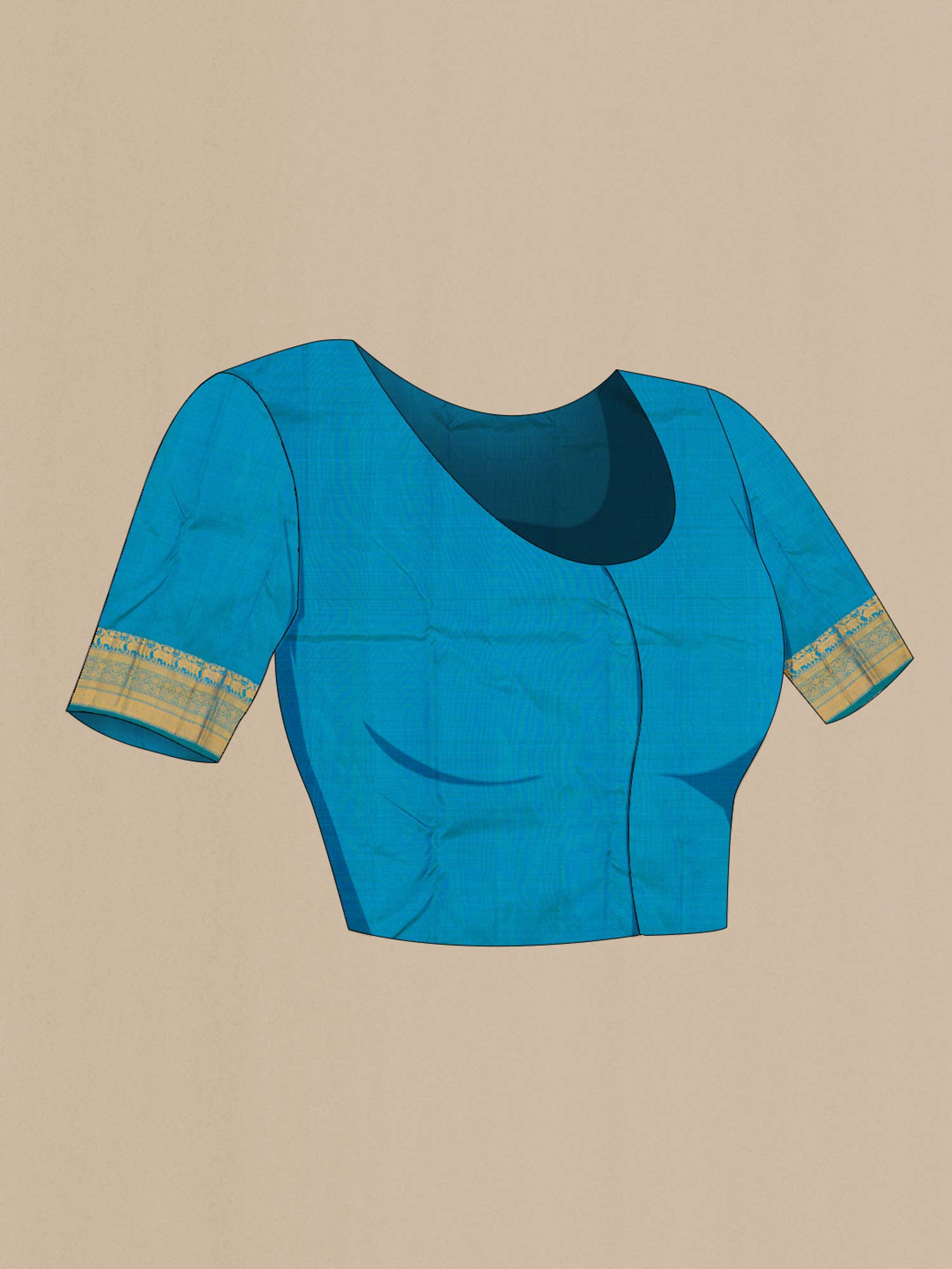 Blue Kanchipuram Silk Saree