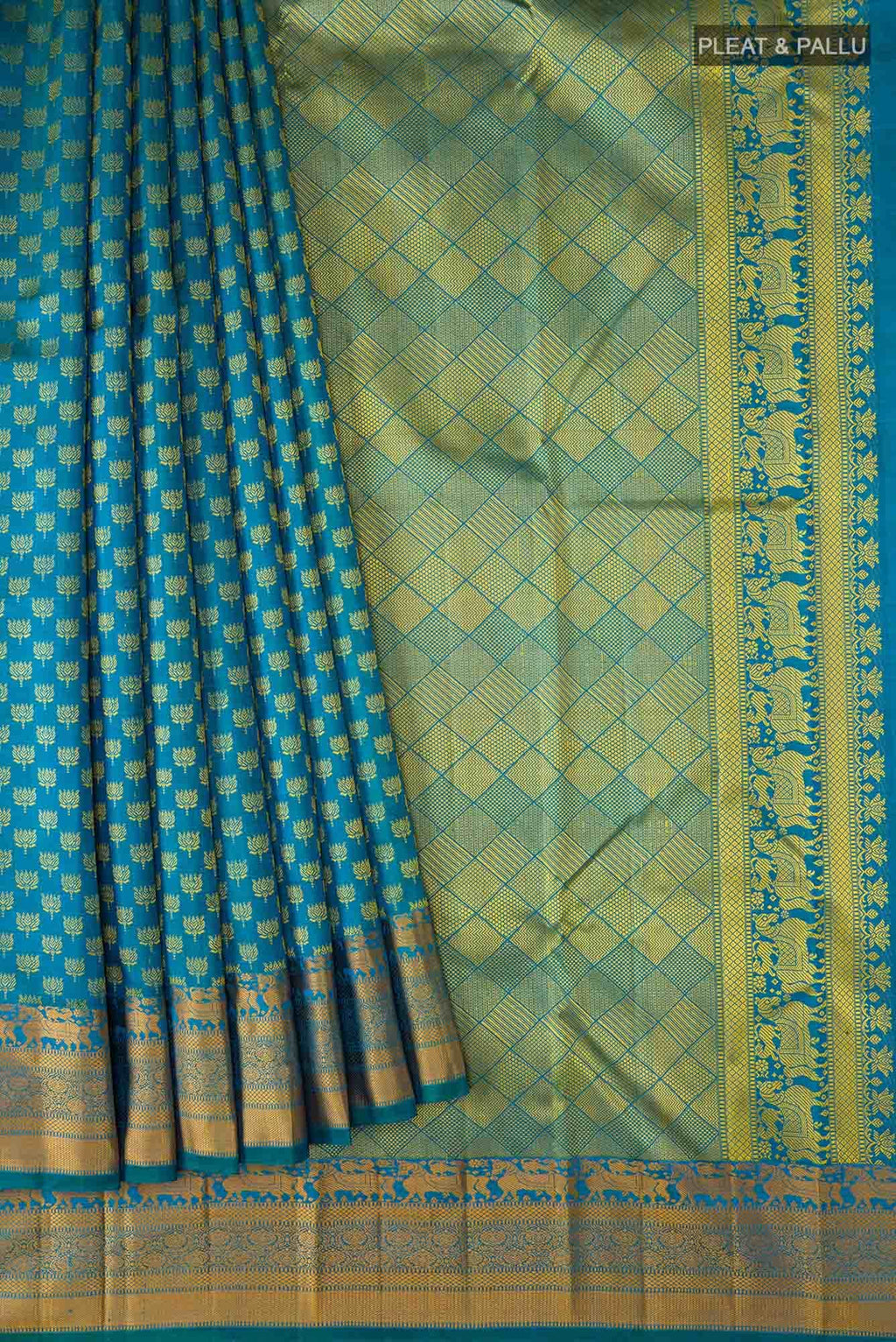 Blue Kanchipuram Silk Saree