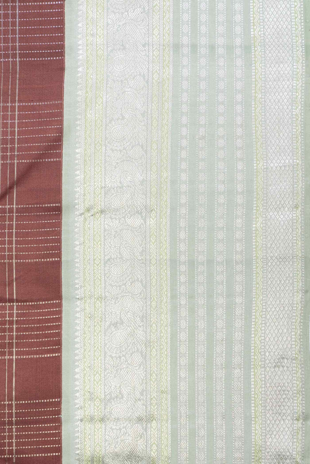 Pure Silk Pure Zari Brown Kanchipuram Saree