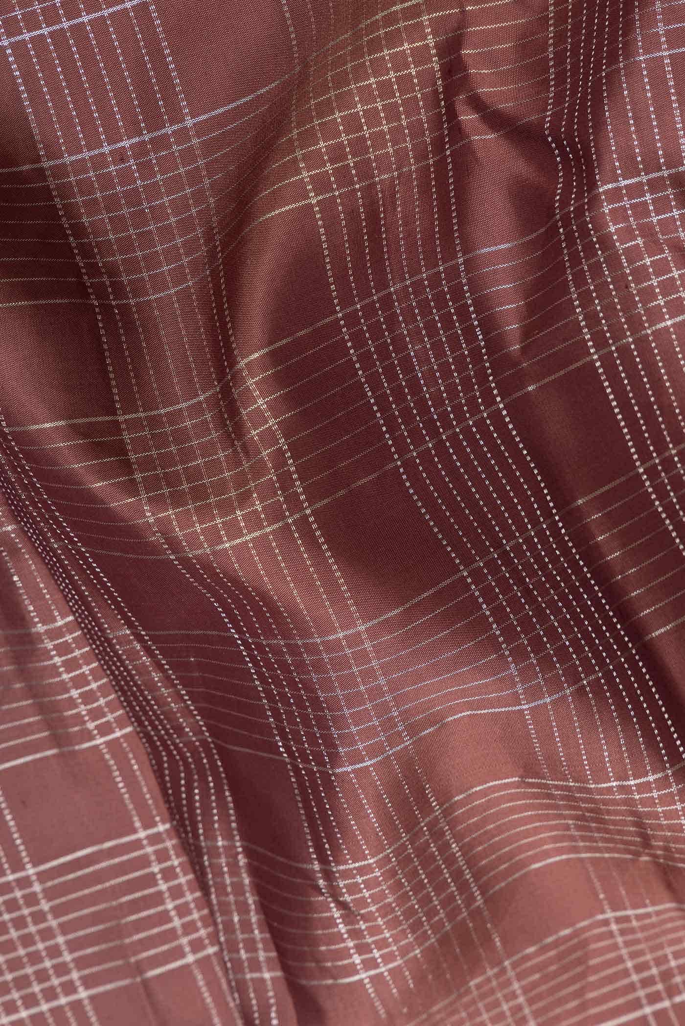 Pure Silk Pure Zari Brown Kanchipuram Saree