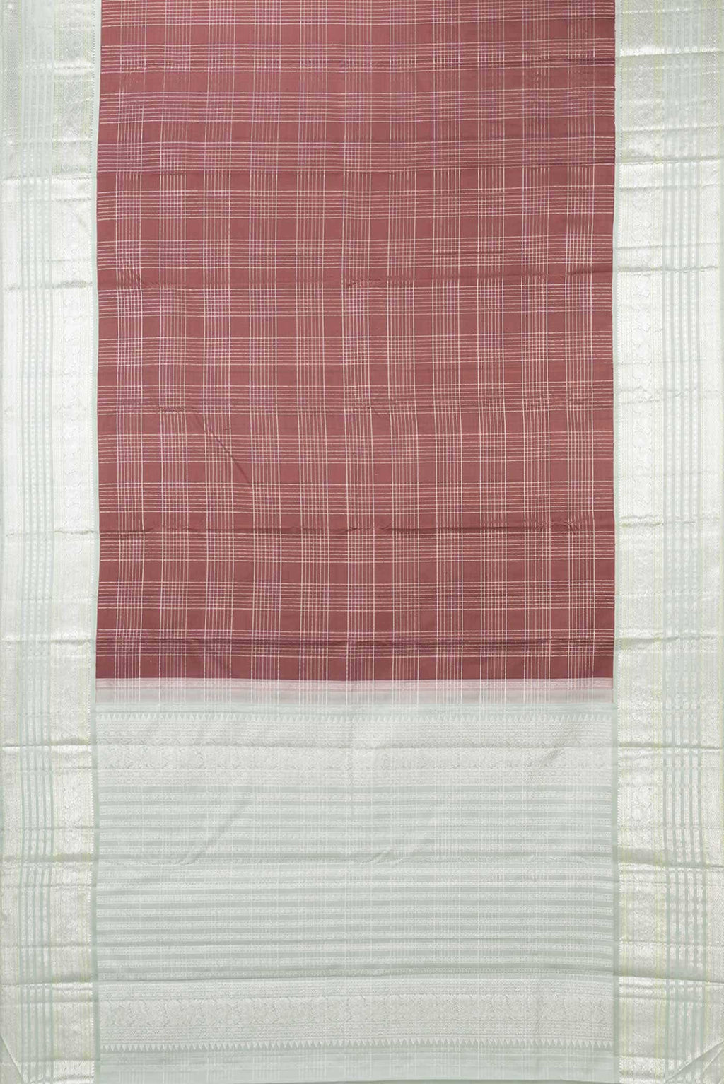 Pure Silk Pure Zari Brown Kanchipuram Saree