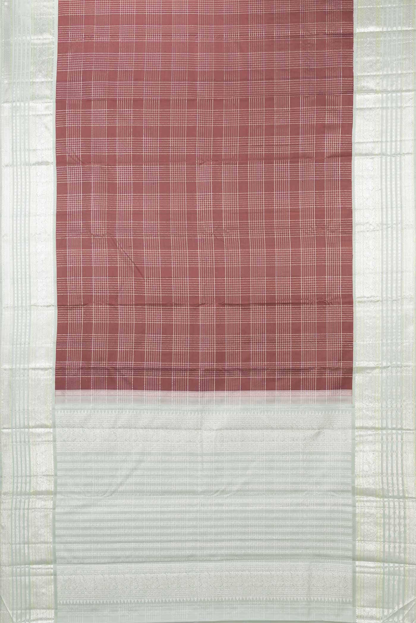 Pure Silk Pure Zari Brown Kanchipuram Saree