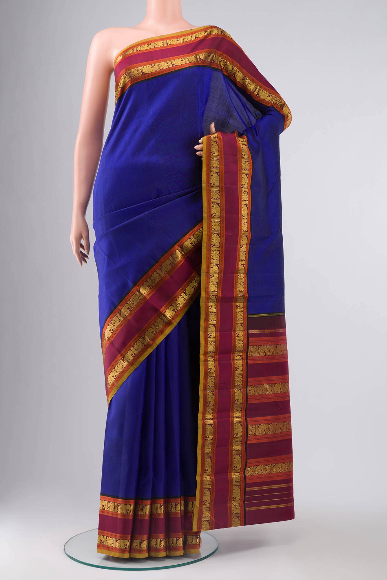 Blue Kanchipuram Silk Saree