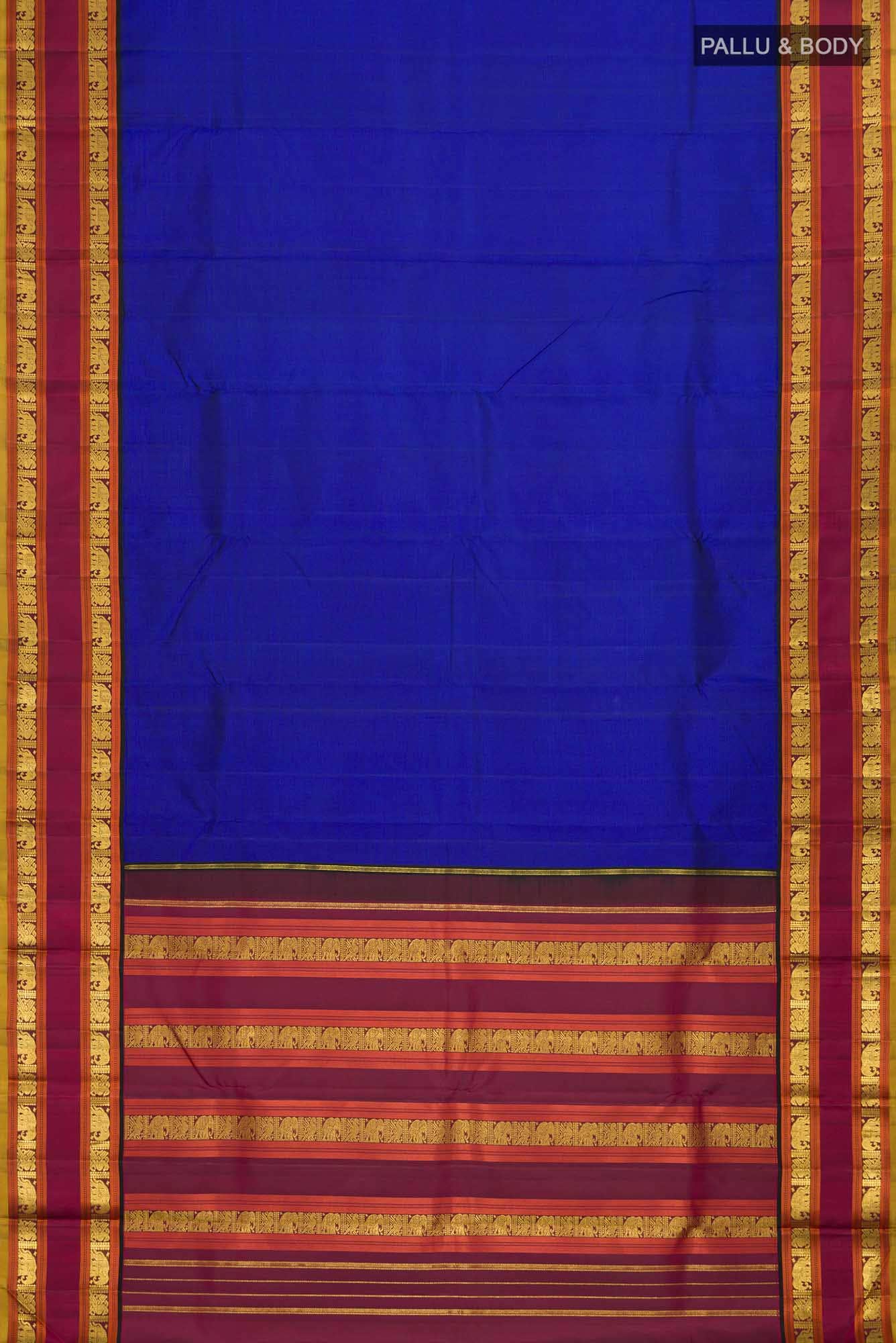 Blue Kanchipuram Silk Saree