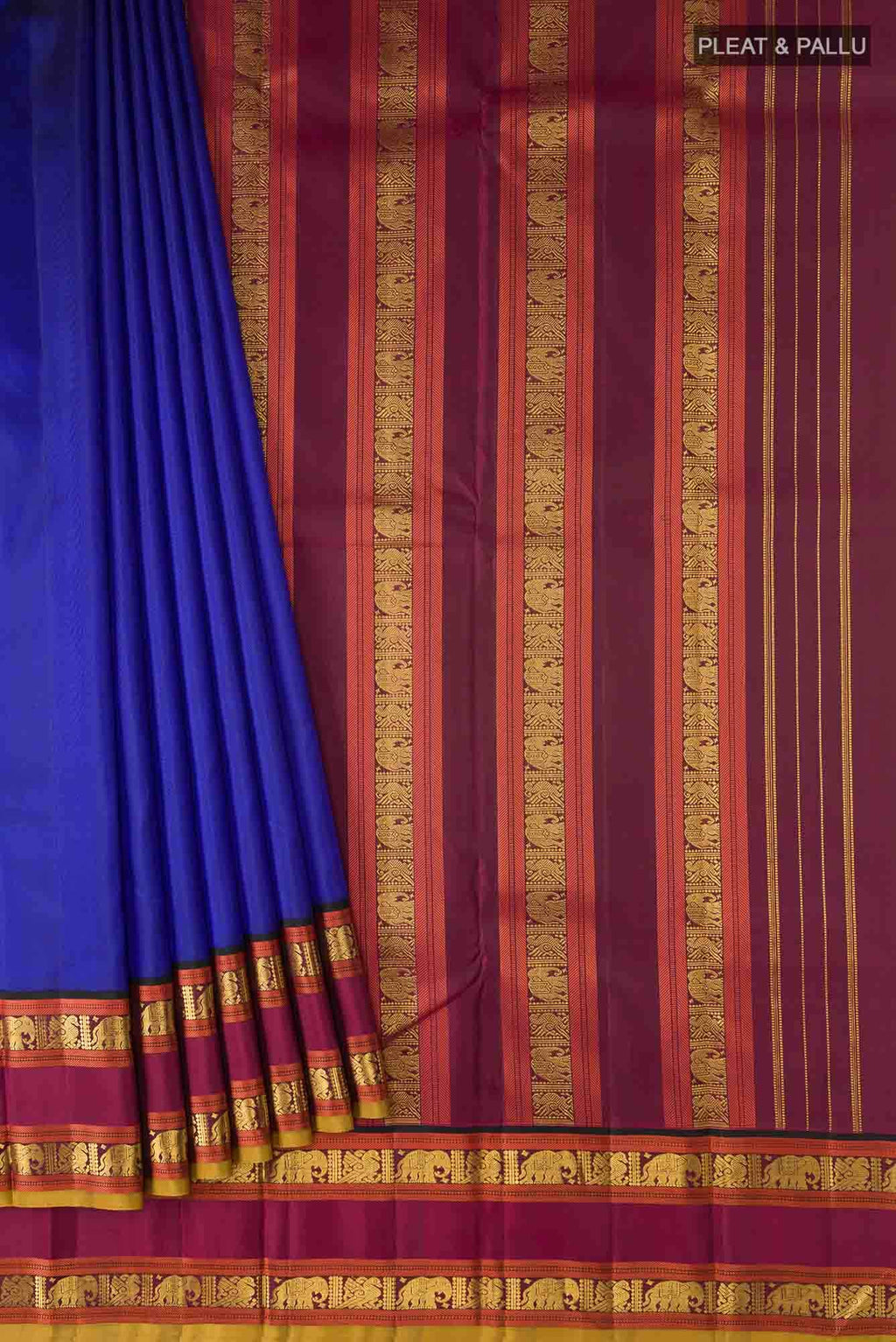 Blue Kanchipuram Silk Saree