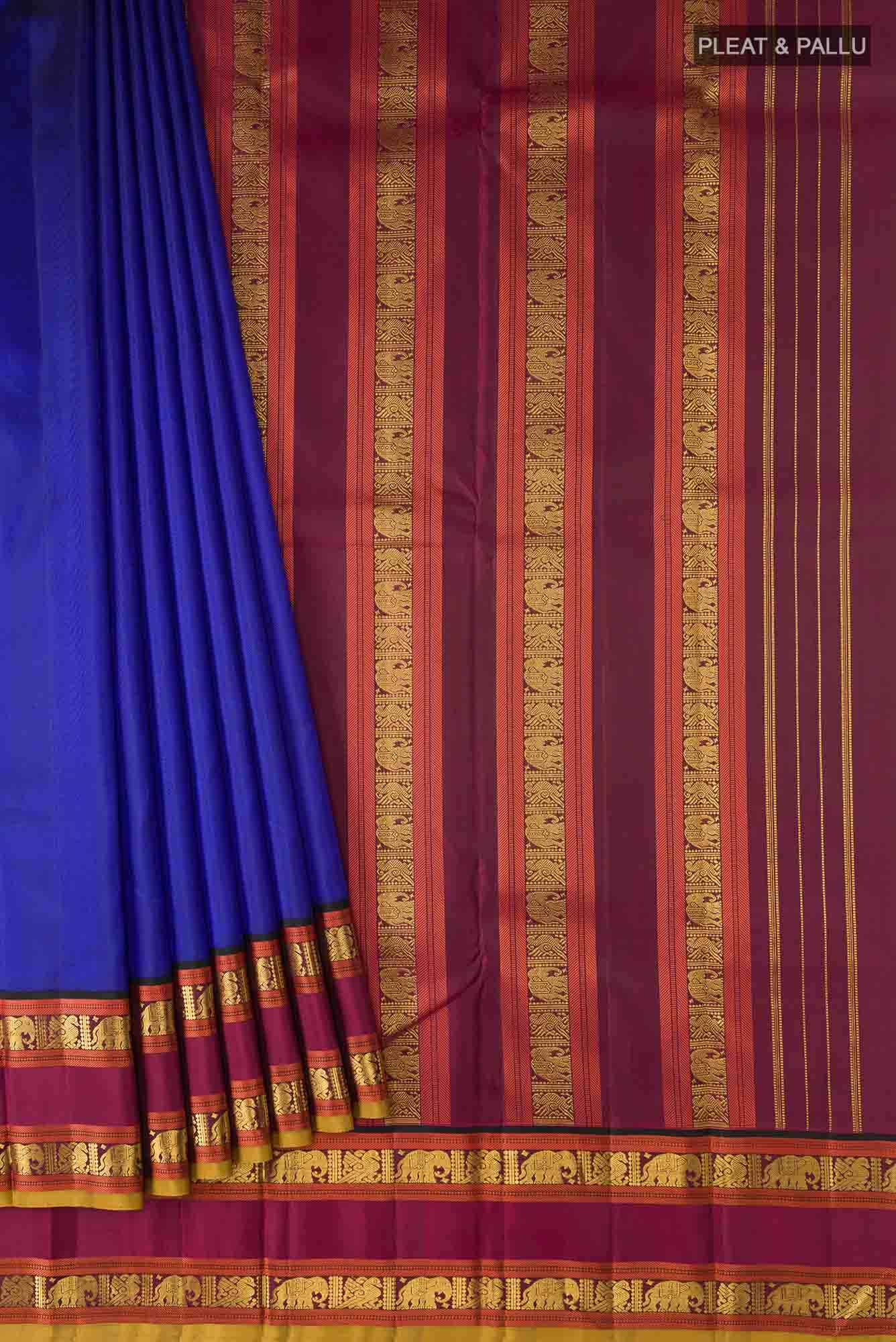 Blue Kanchipuram Silk Saree