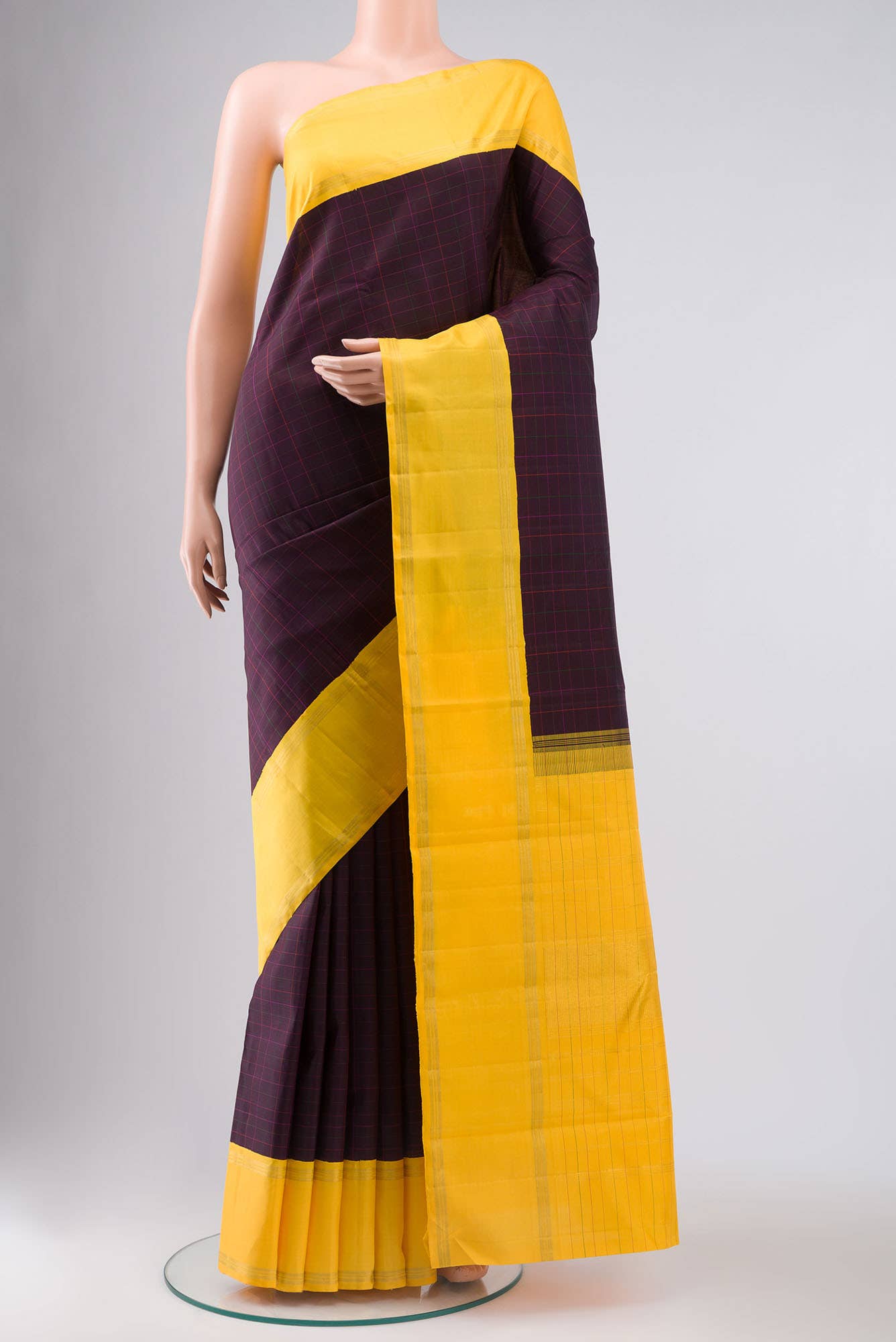 Purple Kanchipuram Silk Saree