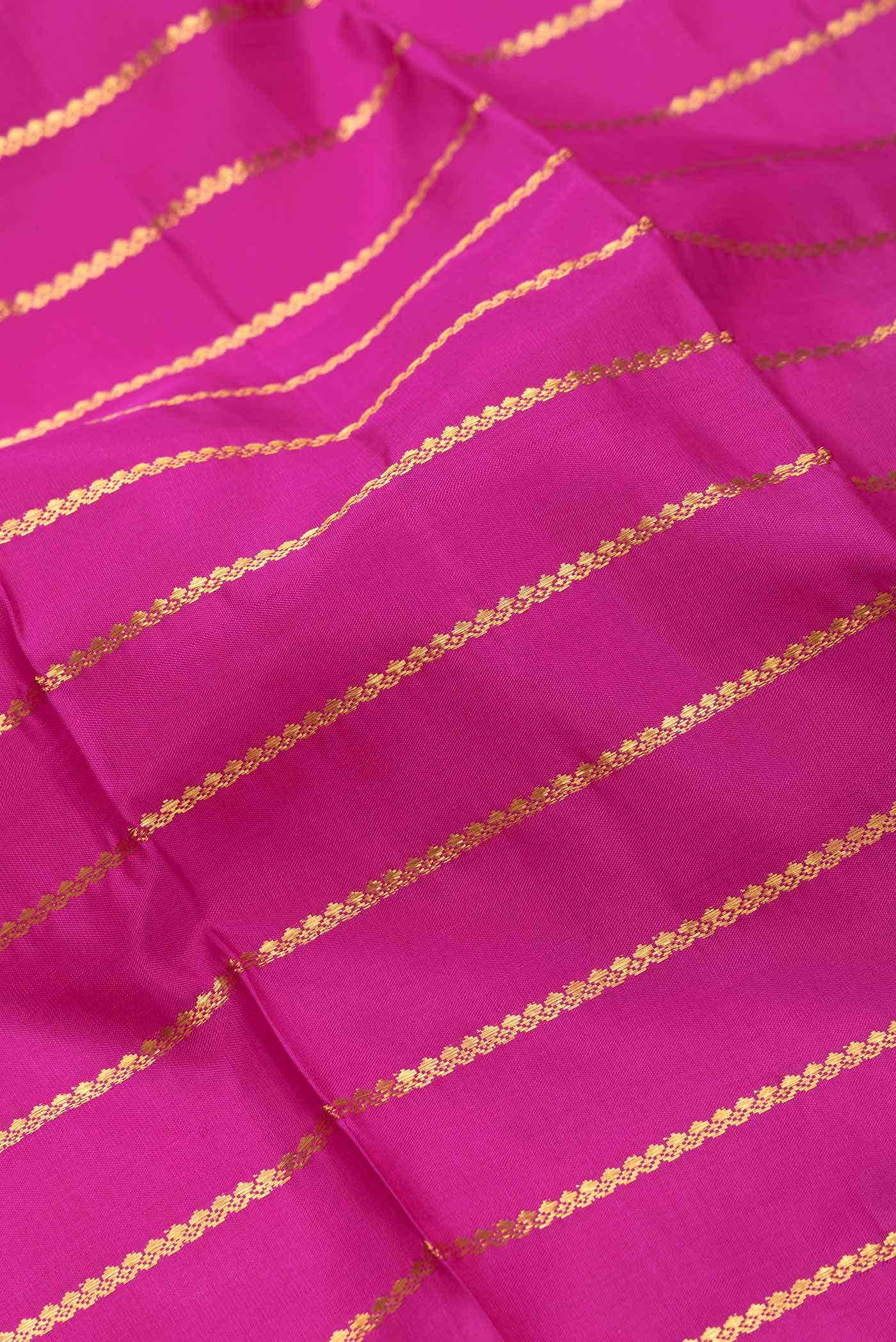 Pure Silk Pure Zari Pink Dual Tone Kanchipuram Saree