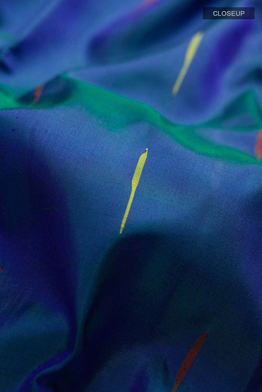 Blue with Green Dual Tone Kanchipuram Silk Saree