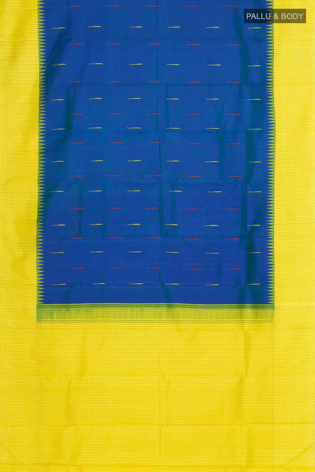 Blue with Green Dual Tone Kanchipuram Silk Saree