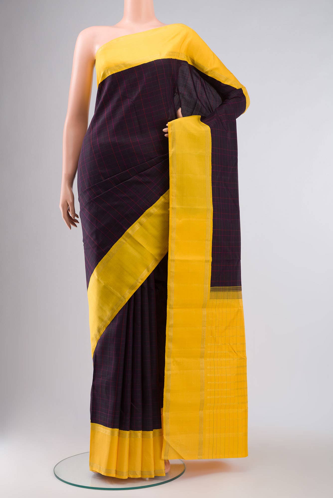 Navy Blue Kanchipuram Silk Saree