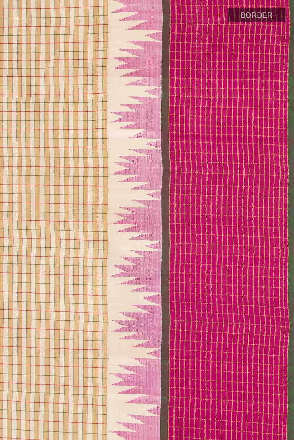 Beige Kanchipuram Silk Saree