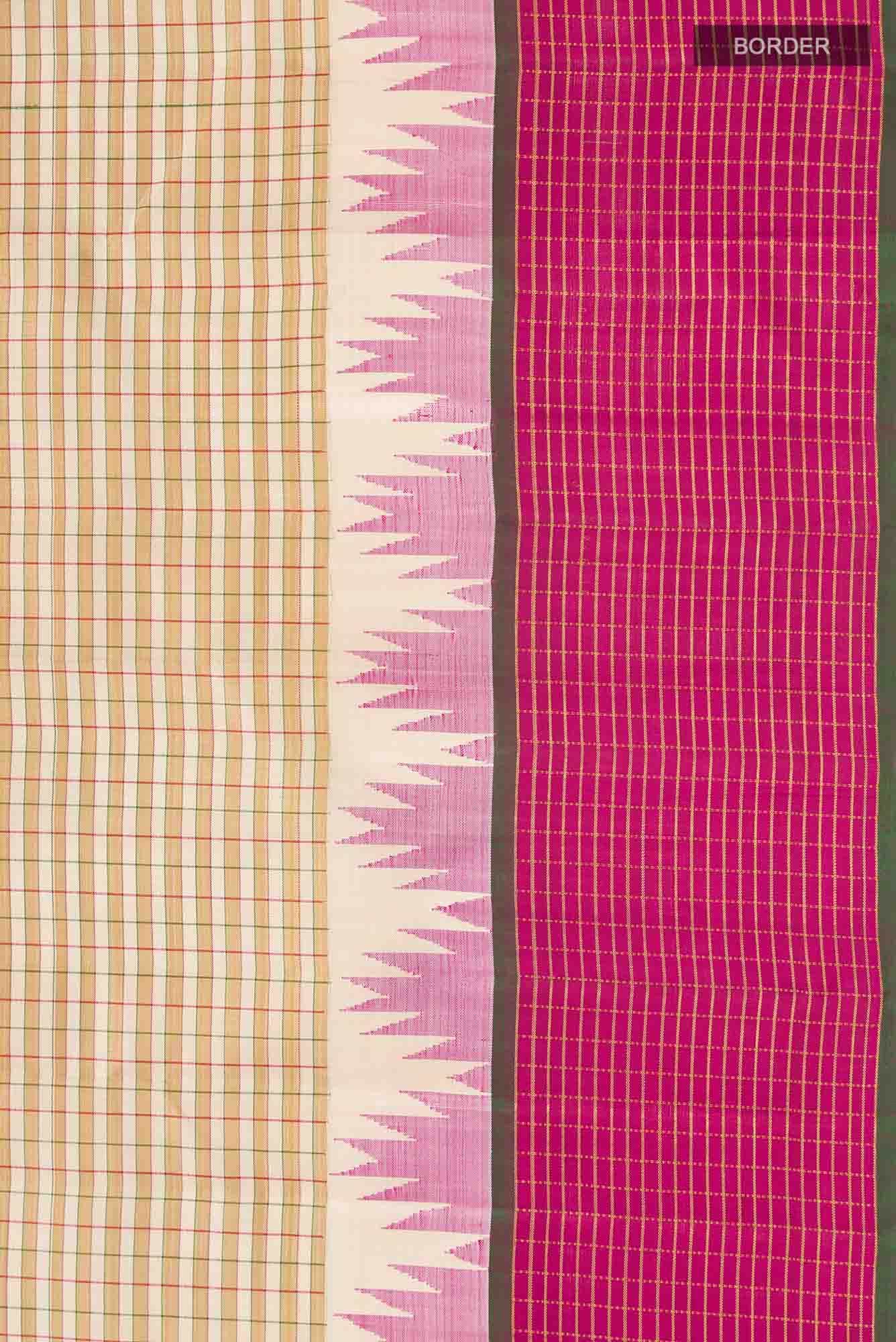 Beige Kanchipuram Silk Saree